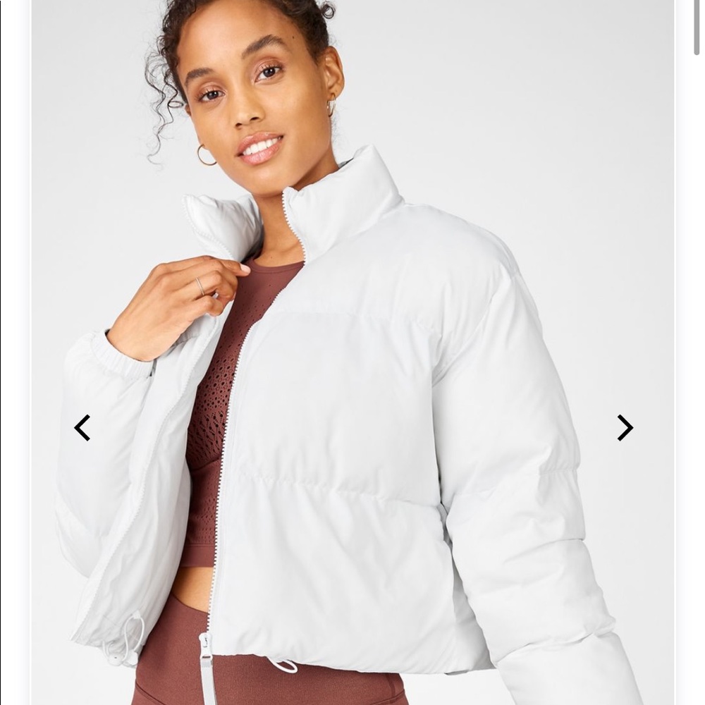 Fabletics white puffer-never been worn